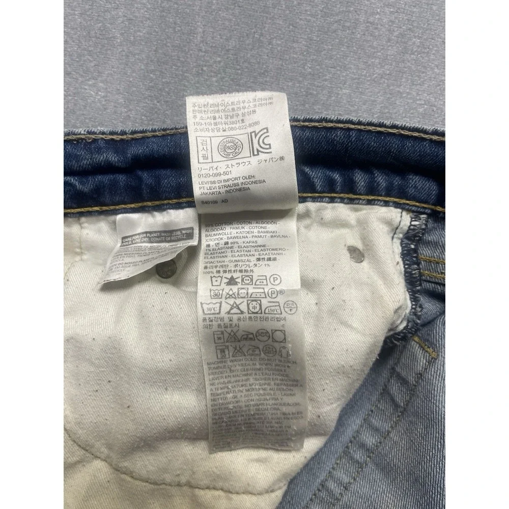Levis 513 Jeans Men's 36 x 30 Blue Medium Wash Straight Denim Cotton